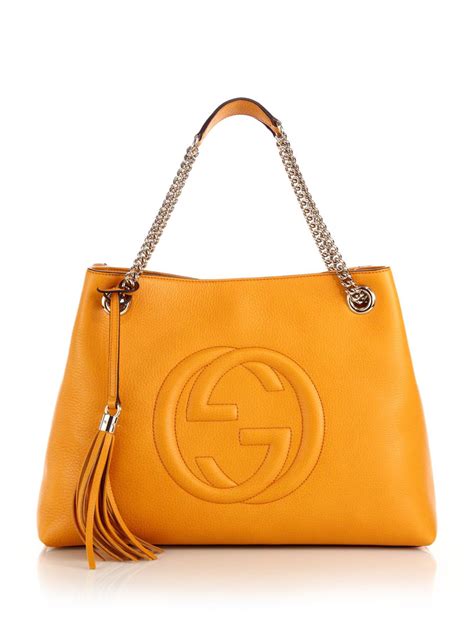 gucci yellow purse|Gucci Leather Exterior Yellow Bags & Handbags for Women .